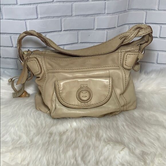 Fossil Light Tan Leather Shoulder Bag - Picture 1 of 7